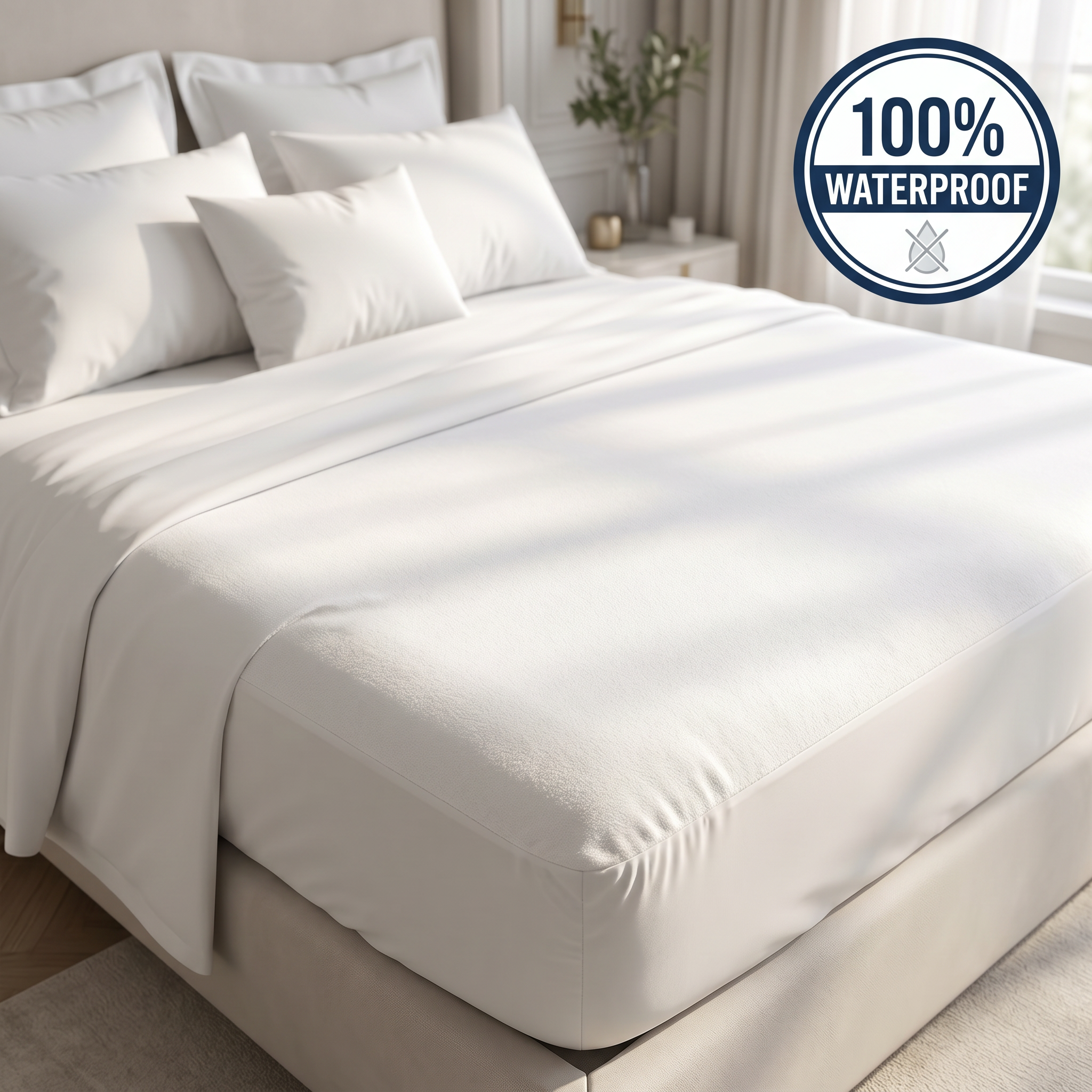 SnoozeWell Cooling Bamboo Waterproof Mattress Protector