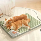 SnoozeWell™ Pillow-Top Dog Bed – Supportive Headrest & Washable Cover