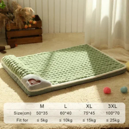 SnoozeWell™ Pillow-Top Dog Bed – Supportive Headrest & Washable Cover